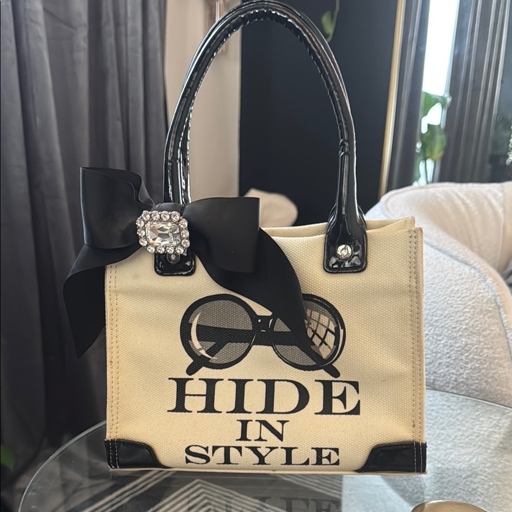 Vintage Rare My Flat In London Cream and Black Tote Bag
